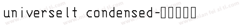 universelt condensed字体转换